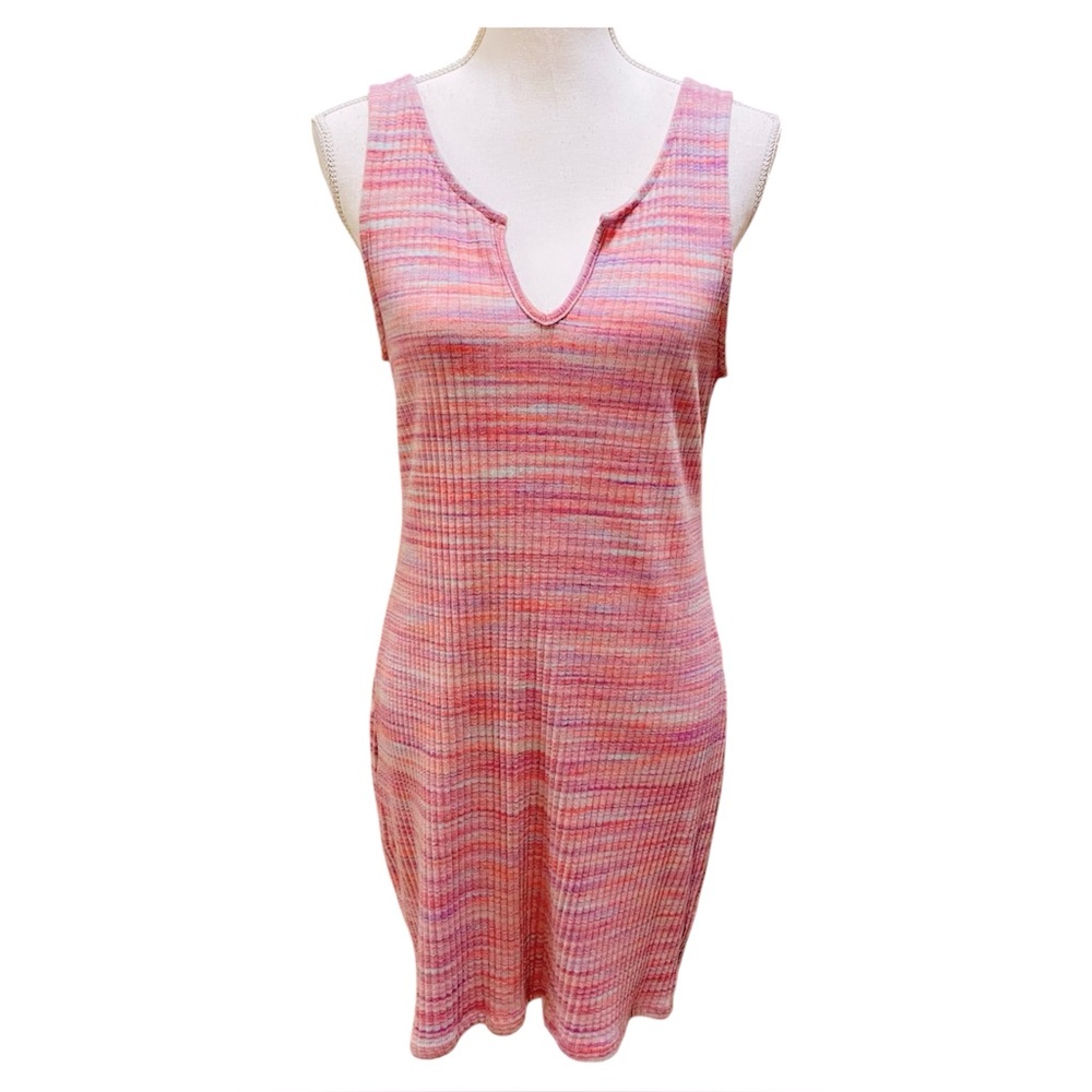American Eagle Pink Heather Women's Tank Dress Large